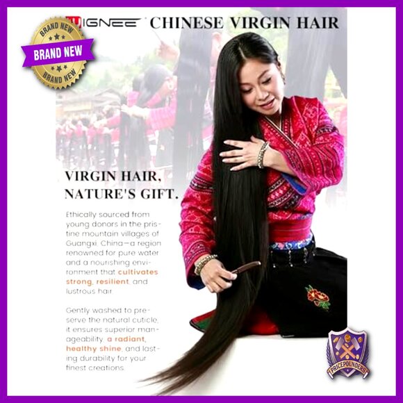 20 Inch 100g Raw Human Hair Extensions, Cuticle Aligned, Color Friendly main image 4